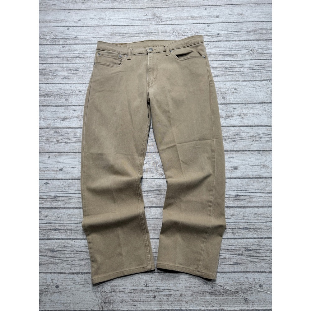 Levi's 511 Pants Men's 36x32 Khaki Straight Leg Slim Fit Stretch Twill Trousers